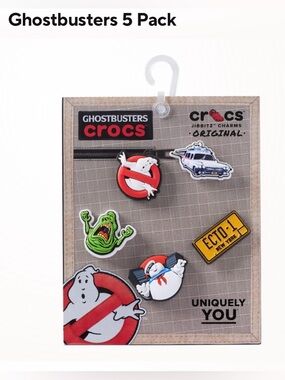 CROCS Ghostbusters 5-Pack Jibbitz Charms - Red, White, Green, Yellow, Blue